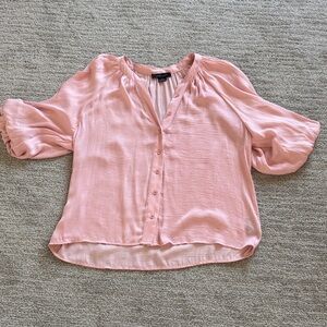 Sanctuary Blush Button-Front Peasant Blouse